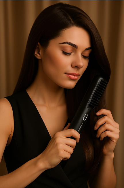 Brosse Lissante Chauffante Sans Fil – Lissage Express L'élégance en Instantanée 2