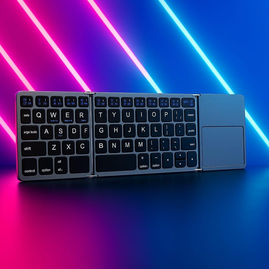 Clavier Pliable Bluetooth avec Trackpad Intégré 1