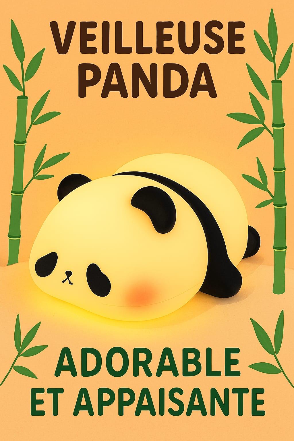 Veilleuse Panda Allongé en Silicone 1