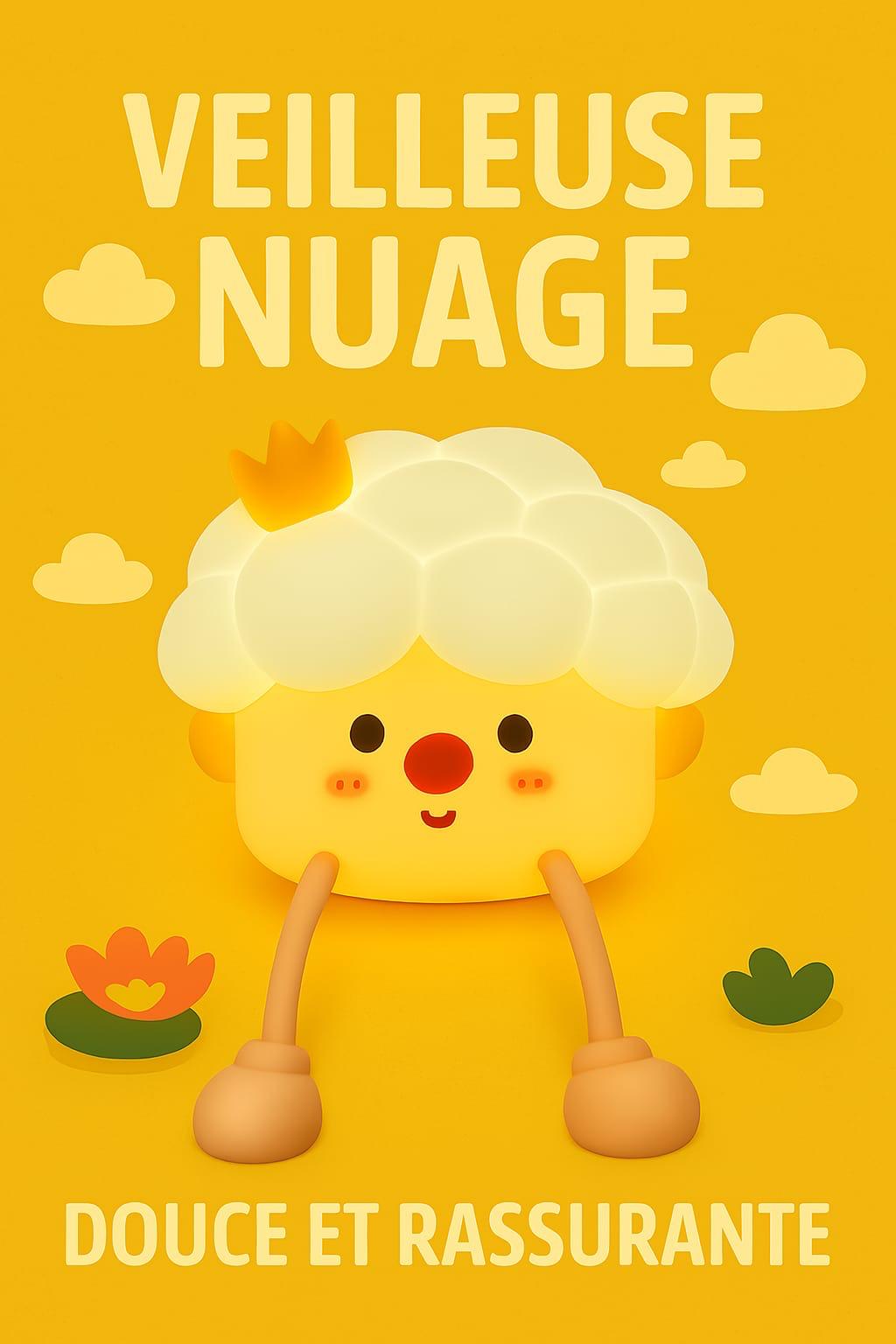 Veilleuse Nuage Couronné en Silicone 1