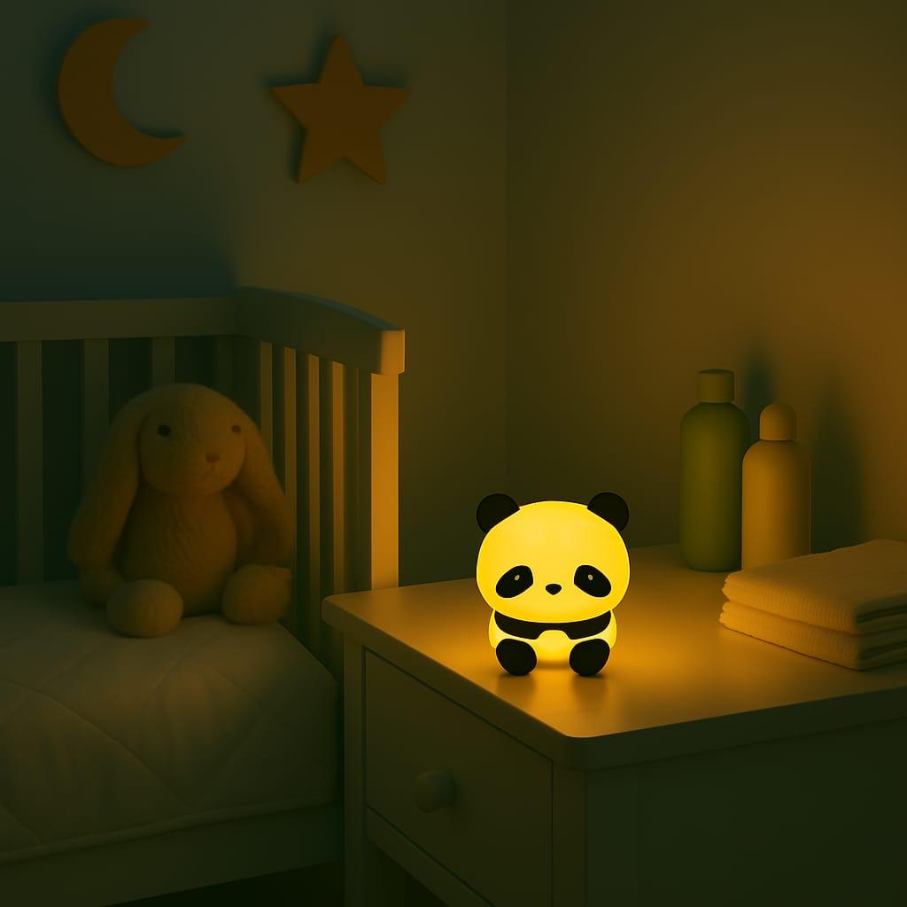 Veilleuse Panda Assis en Silicone 2
