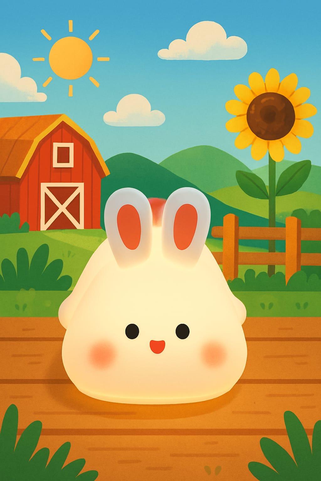 Veilleuse Lapin en Silicone – Douceur et Lumière pour Petits Rêveurs