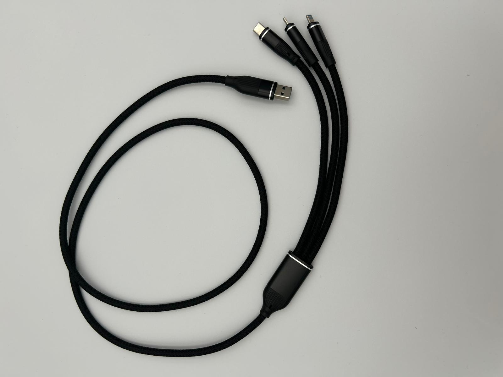 Câble de Charge 3-en-1 Tressé 1