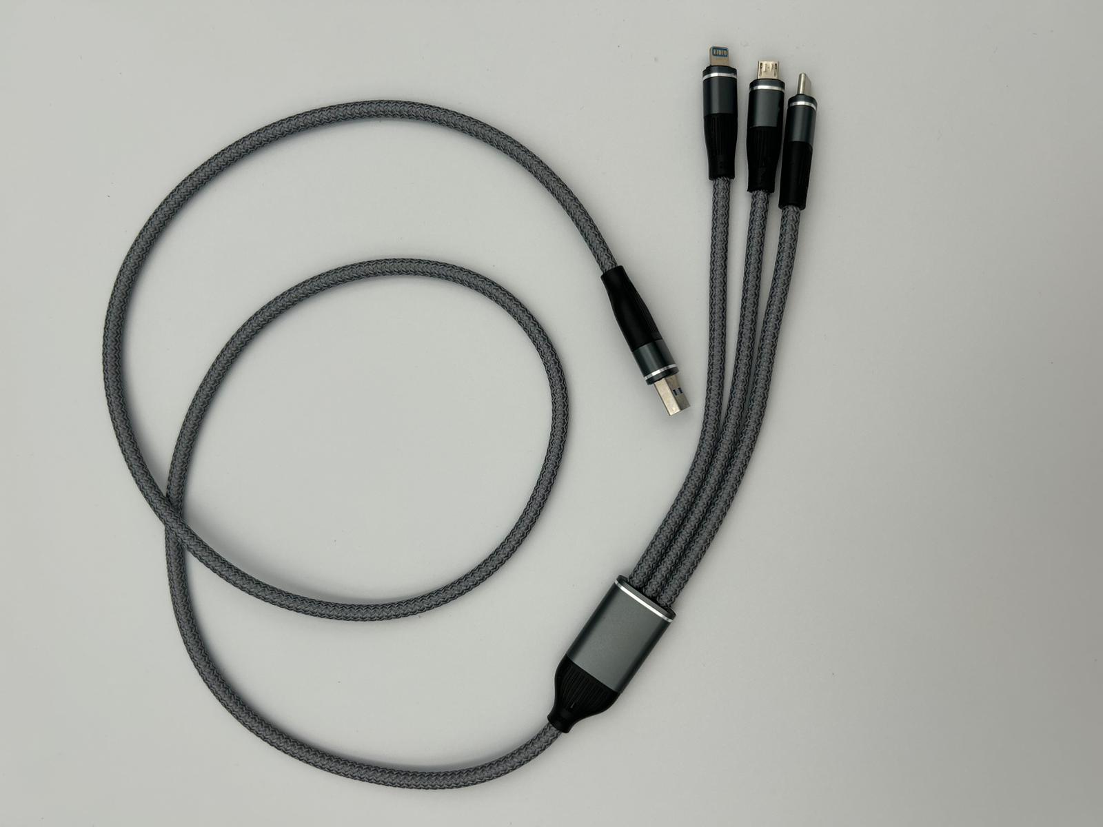 Câble de Charge 3-en-1 Tressé 2