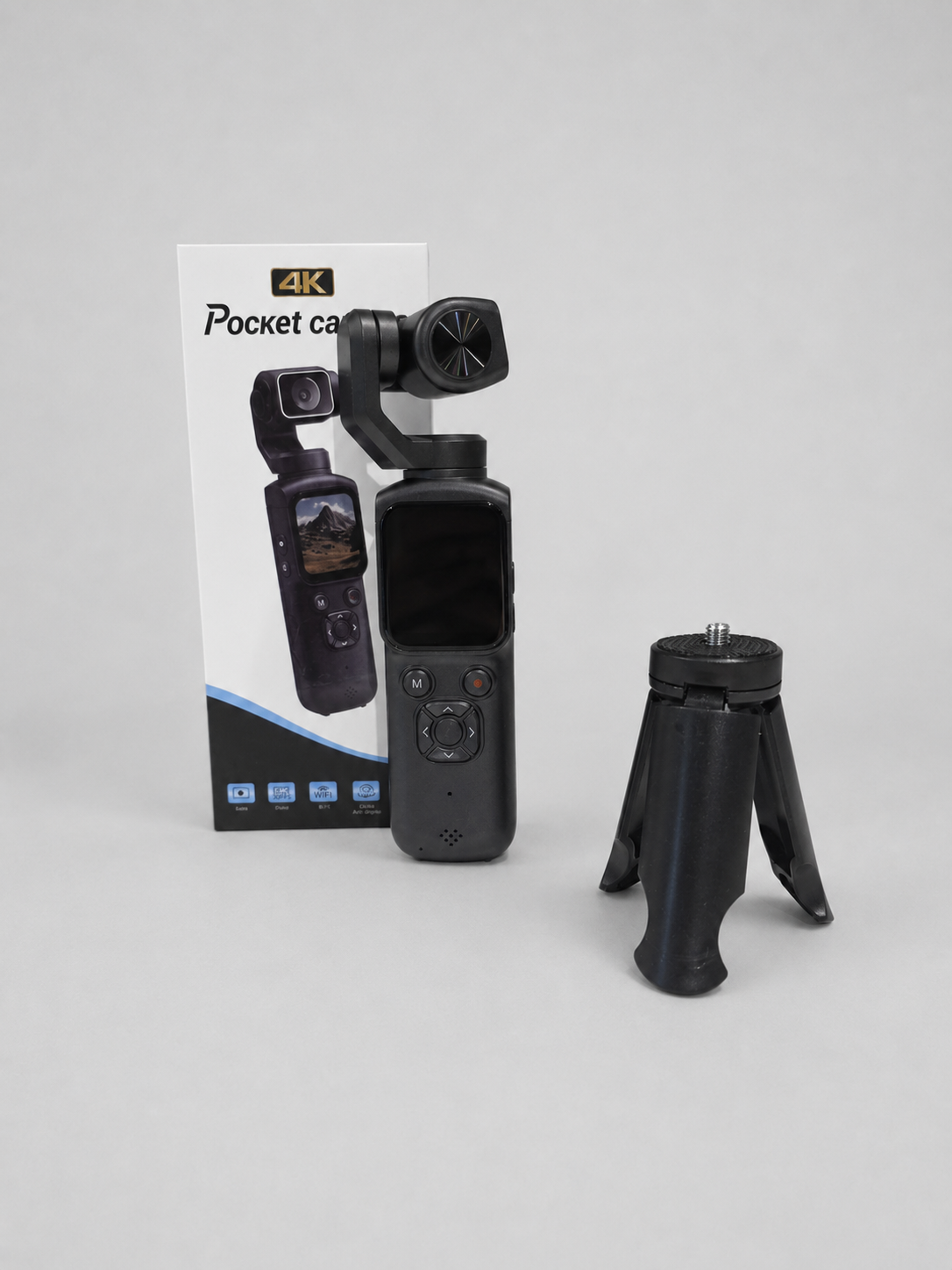 Caméra de Poche 4K Stabilisée avec Gimbal 3 Axes & WiFi